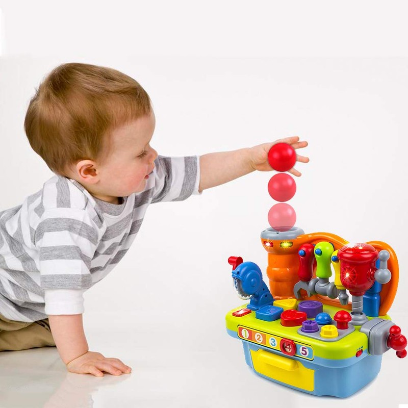 Yiosion Musical Workbench Toy for One Year Old Toddler Boys,