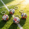 2026 World Cup National Flag Soccer Ball Keychain Set