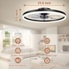 VOLISUN Low Profile Ceiling Fans with Light and Remote,23.6in Fandelier