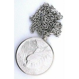 1922 REAL PEACE SILVER DOLLAR PENDANT WITH CHAIN EBS6878