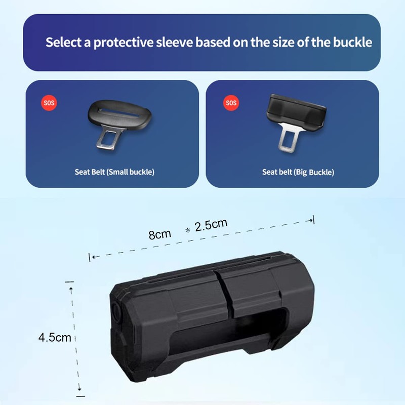 WENDISH Car Universal Seat Belt Clips Cover,Seat Belt Buckle Protector