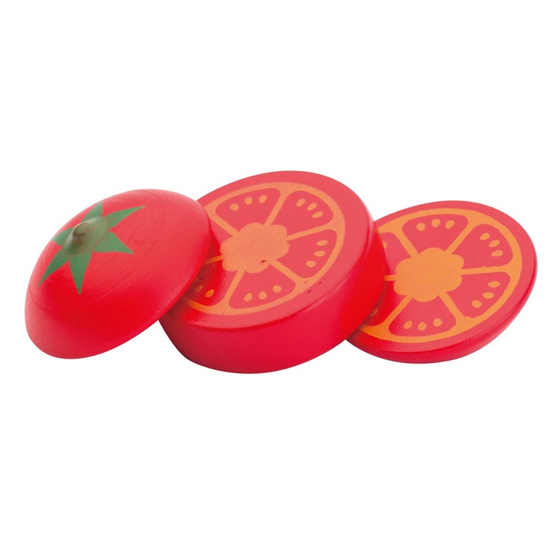 First Play Tomato Magnet Wooden Toy Educational Toy Pretend Woody