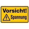 Plastic Warning Sign 120 x 200 mm (Hazard to Life, Electricity, Warning Sign) Practically Proven Weatherproof