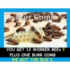 1 Freshly Dried Real USA Honeybee Natural Honeycomb + 12