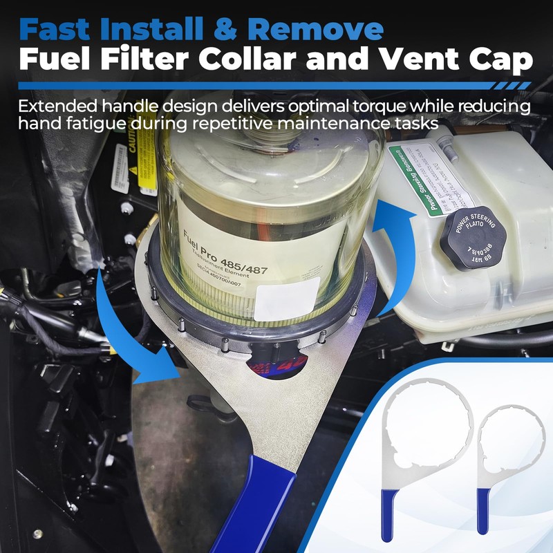 6 & 8 in Collar Vent Cap Fuel Filter Wrench
