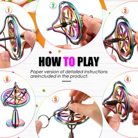 Norme Gyroscope Toy Metal Anti Rotating Desk Gyroscope Flying Motion Balance Physics Toy for Girls Boys Adult Birthday