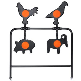 COSMOING BB Gun Target Pellet Gun Targets Resetting Target Compact Package Metal Steel Auto Reset for Caliber Shooting Outdoors
