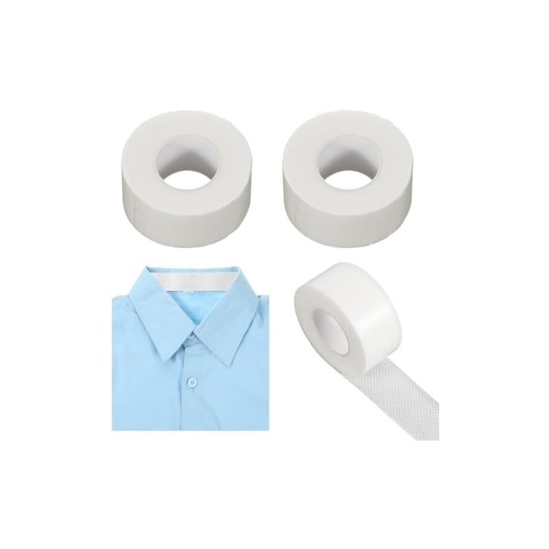 Protector De Cuello Desechable Para Camisas, 2 Rollos, Invisible, Autoadhesivo,