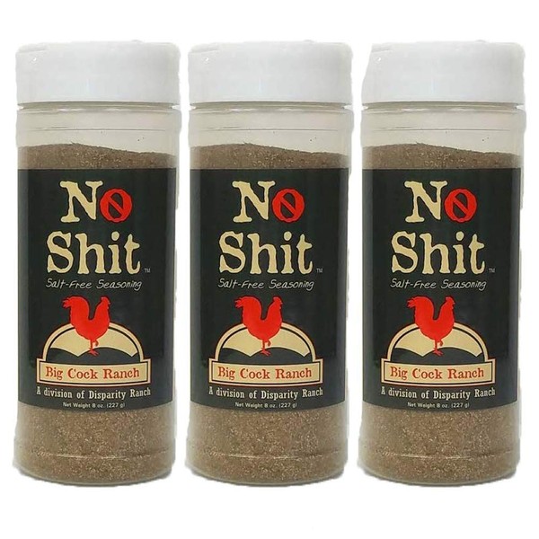 Shit Load No Shit Salt Free Seasonings From Big Cock Ranch 8 Ounce (Pack of 3)