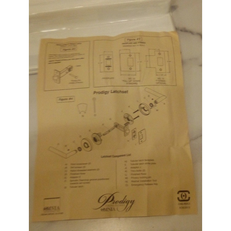 Omnia Passage Latch set/ 2-3/8" BS Satin Nickel 925 w/