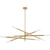 VANZARLA Modern Sputnik Chandelier for Entryway, Industrial Gold Pendant Lighting,
