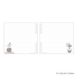 Gakken Stayful Kurashirei Square Ring Notebook, Black Tea D06882