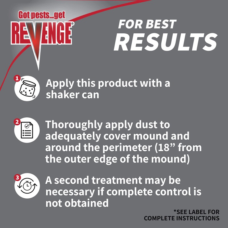 Revenge Fire Ant Killer Dust, 1 lb Ready-to-Use Insecticide for