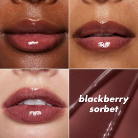 e.l.f. Glow Reviver Bálsamo labial derretido, bálsamo labial tintado hidratante para un acabado brillante y labios suaves y flexibles, vegano y libre de crueldad, sorbete de mora