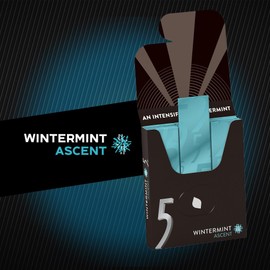5 GUM Wintermint Ascent Sugar Free Chewing Gum Bulk, 15 Stick Box (Pack of 10)