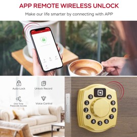 Geek Smart Door Lock, Electronic Keypad Deadbolt with App, Smart Deadbolt for Front Door,Keyless Entry Door Lock with Keypad