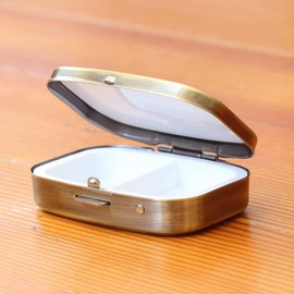 Kelp Forest Brass Rectangle Pill Box