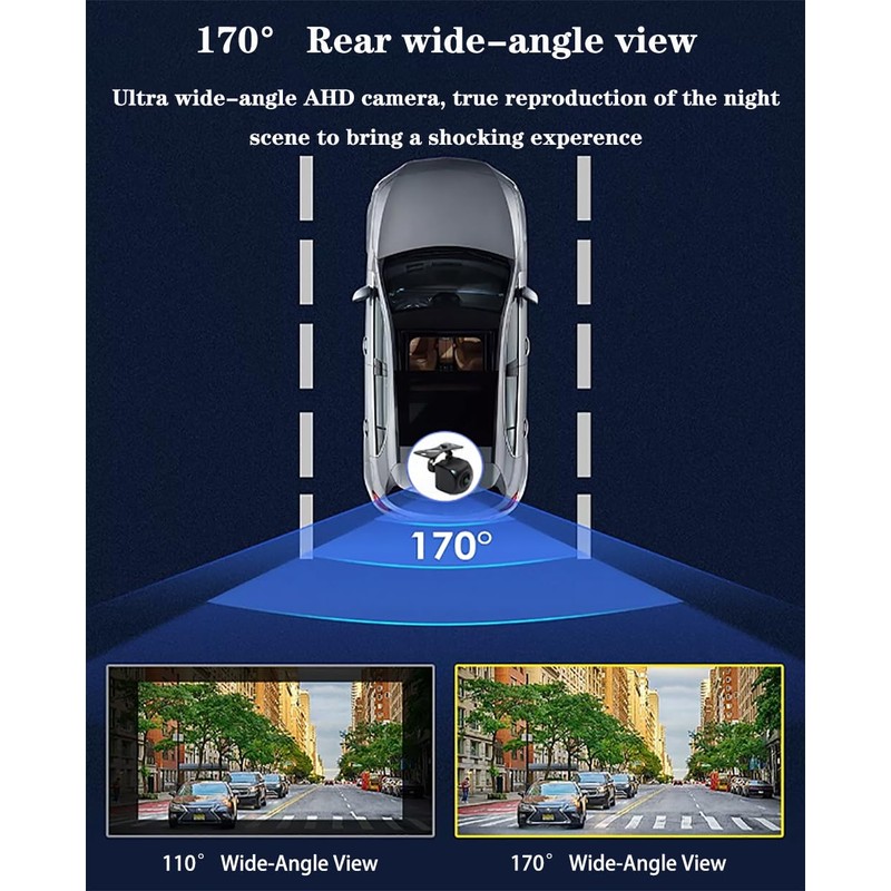 Backup Camera AHD 720P Metal 170 Degree Wide Angle Night