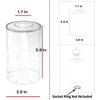 6-Pack Seeded Glass Lamp Shade Replacements, 5.9in Height, 3.9in Diameter,