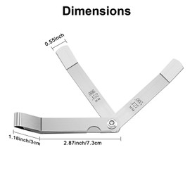 2 Pieces Steel Feeler Gauge Dual Marked Metric and Imperial Measuring Tool (32 Blades Feeler Gauge, 16 Blades Feeler Gauge)