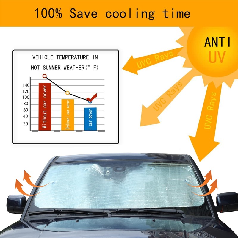 Windshield Sun Shade Compatible with Land Rover Range Rover Sport