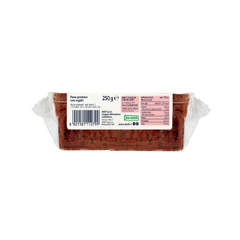Matt, Pan Protein, Pane Proteico Ricco di Proteine e Fibre