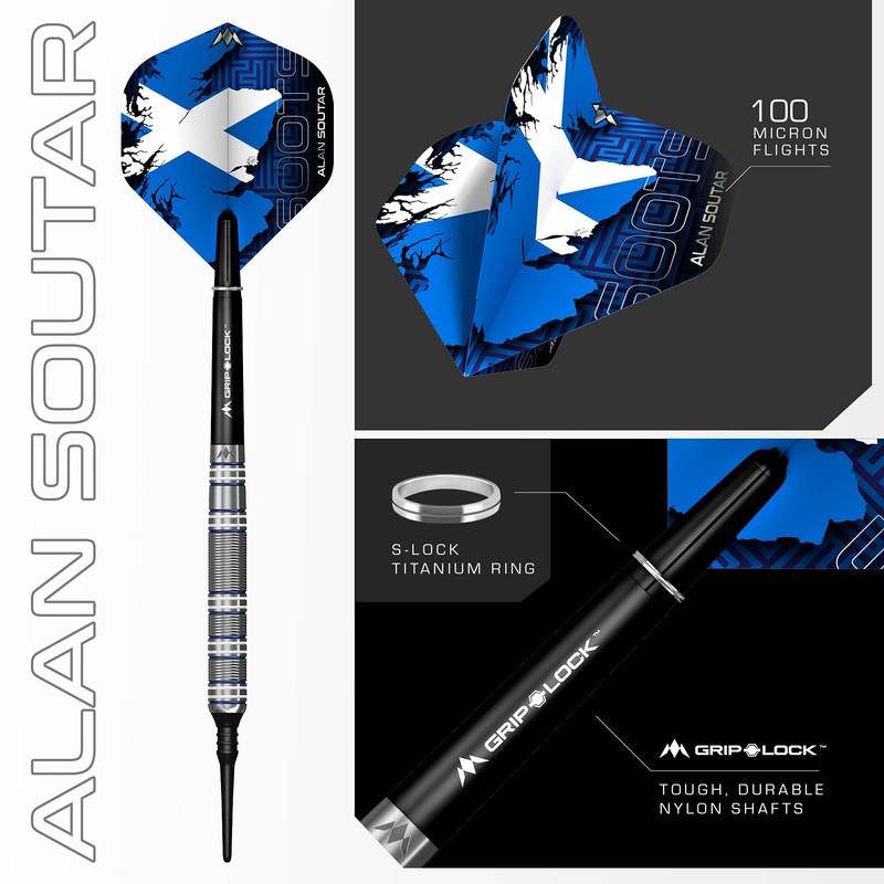 Mission Darts D0860 Alan Soutar | 22g 90% Tungsten Straight