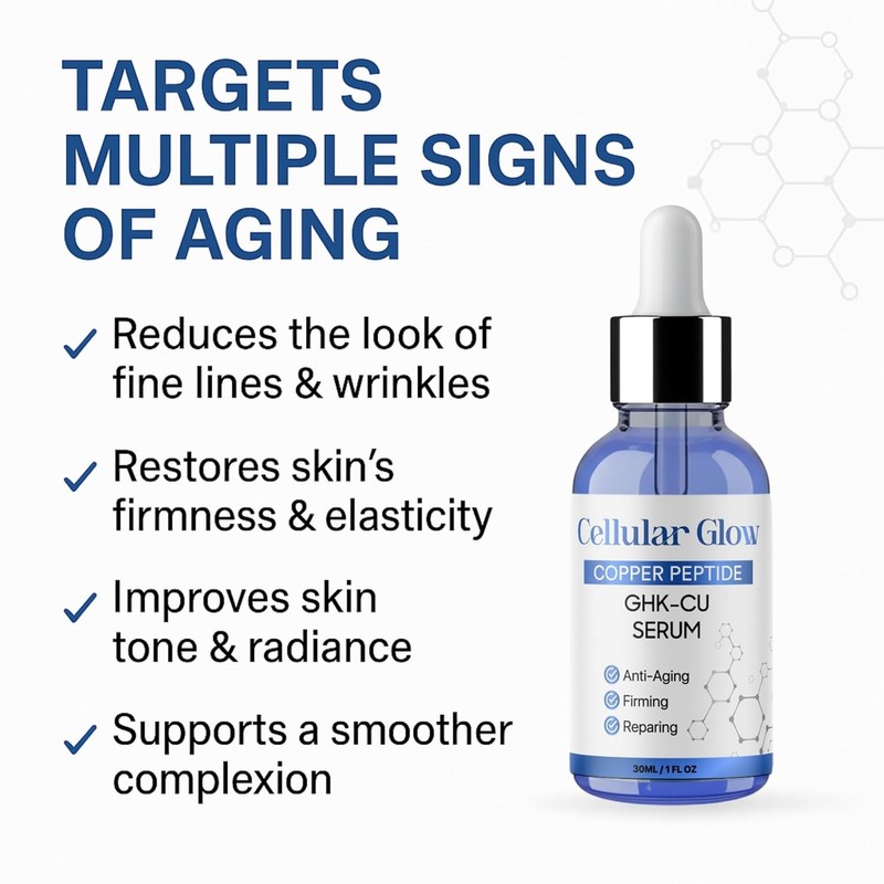 Copper Peptides Serum for Face – Firming, Rejuvenating, Collagen Enhancing