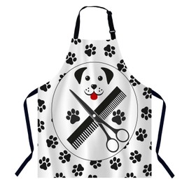 BGBDEIA Pet Dogs Grooming Apron Adjustable Neck Bib Apron for Men Women,Suitable for Kitchen Cooking Waitress Chef Apron