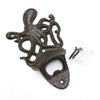 Octopus Wall Mounted, Cast Iron Bottle Opener, 16cm x 9.5cm,