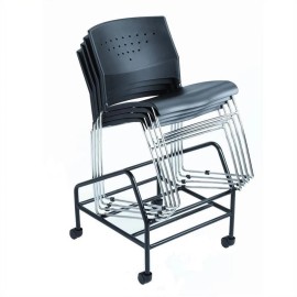 Boss Office Black Stacking Guest Stacking Chair