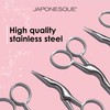 JAPONESQUE Brow Scissors and Spoolie, Stainless Steel Scissors for Brow