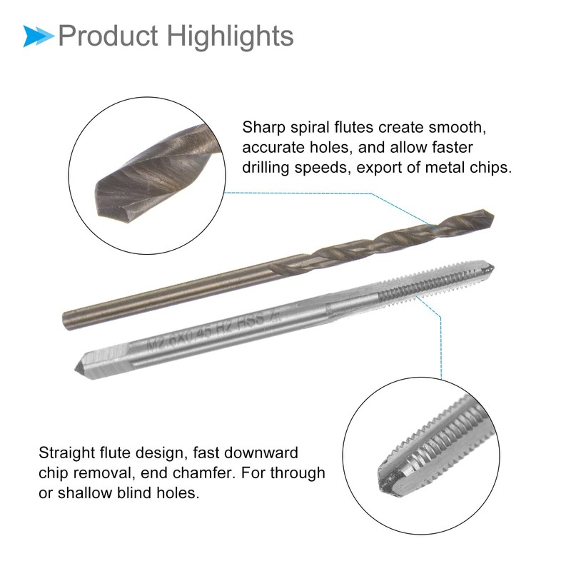 CoCud Tap and Drill Bit Set M2.6 x 0.45 Tap