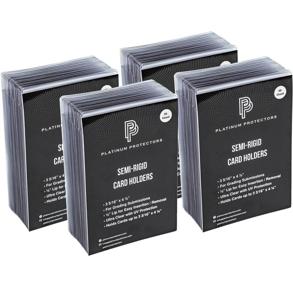 Platinum Protectors Semi-Rigid Card Holders for Graded Card Submissions for