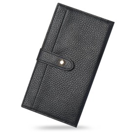 HAKATA NO MORI LEATHER Women's Thin Long Wallet, Genuine Leather, Bifold Wallet, Cards, Vertical Pocket, Minimal, Lightweight, Thin, Slim, Leather, Leather, Wallet, Large Capacity, Easy to Use, Coin