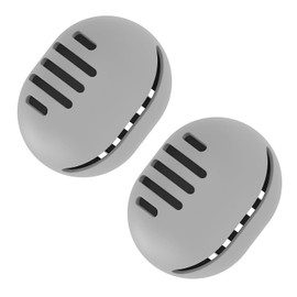 2 Soporte para Esponja de Maquillaje Estuche Esponja de Maquillaje para Guardar Silicona Flexible para Facilitar la Recogida Doble Cara y Transpirable Ideal para Viajar y Maquillaje etc (gris)