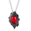 DUNHAO COS Anime Red Crystal Pendant Necklace Amulet Gift for