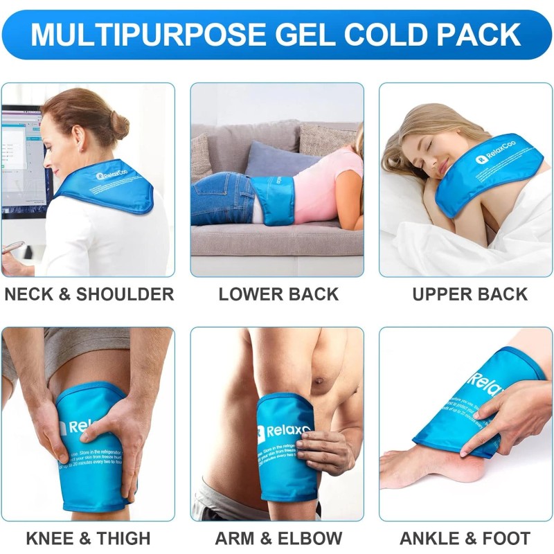 Neck Ice Pack Wrap, Reusable Gel Ice Pack for Neck