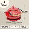 Juvale Japanese Cast Iron Teapot with Infuser - Red, 27