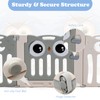 HONEY JOY Baby Play Yard, 16 Panel Owl Style Infant