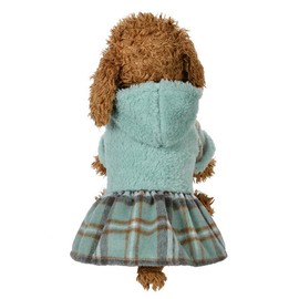 Puppy Sweater, Fall Winter Dog Dress, Warm Puppy Clothes, Cat Sweater, Cold Weater Pet Dog Hoodie Outfit (Green, X-Small)