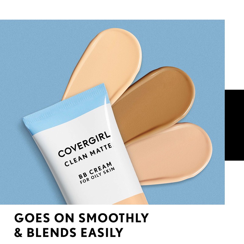 COVERGIRL - Clean Matte BB Cream, Oil-Free, Long-Lasting, Sensitive Skin,