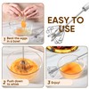 PIUGERU Whizzy Whisk, Stainless Steel Egg Whisk, Hand Push Rotary