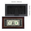 GMFrames Mahogany Dollar Bill Frame with Black Mat or Display