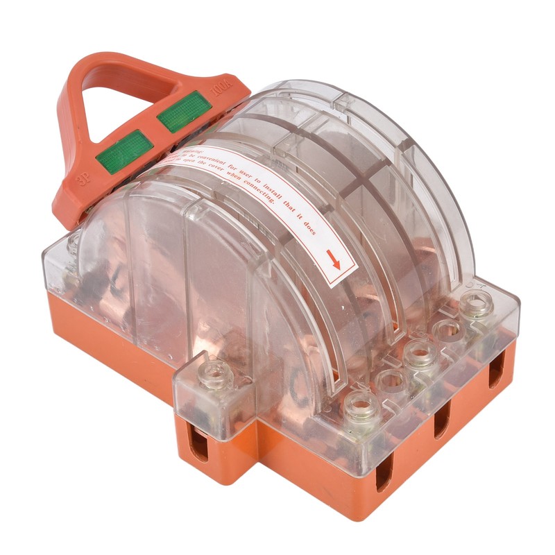 Disconnect Knife Switch Full Copper Transparent Shell 3 Pole Double
