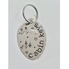 Cabin Keys Keychain, hand stamped made from vintage silver plate