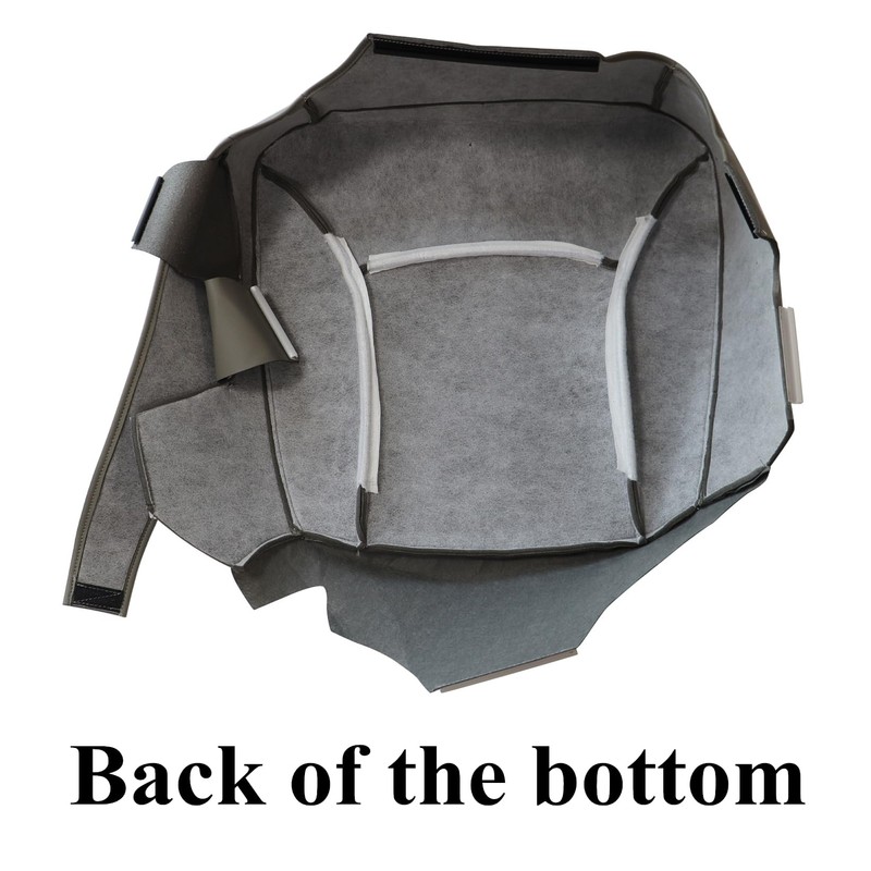 NLQR Driver Side Bottom Replacement Seat Cover Microfiber Leather Gray