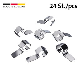 Westmark 24 Lid Clips, Suitable for All Round Rim Preserving/Preserving Jars, Alloy Steel, Silver, 407522E3
