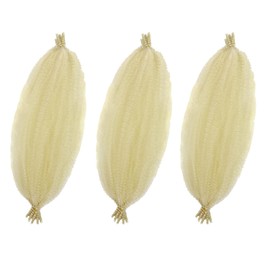 Blonde Marley Twist Braiding Hair 16 Inch Marley Hair for Spring Twist Hair Passion Twist Hair 613 Faux Locs Soft Locs Butterfly Locs Crochet Hair for Black Women Kinky Afro Twist Hair Extensions(3Packs,613#)