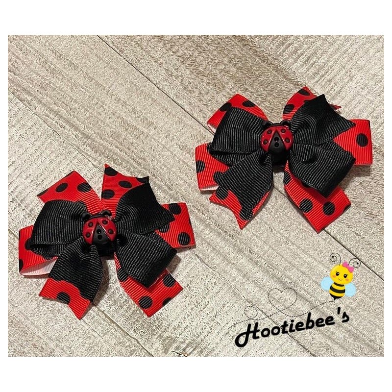 Ladybug Toddler Hair Bow Set